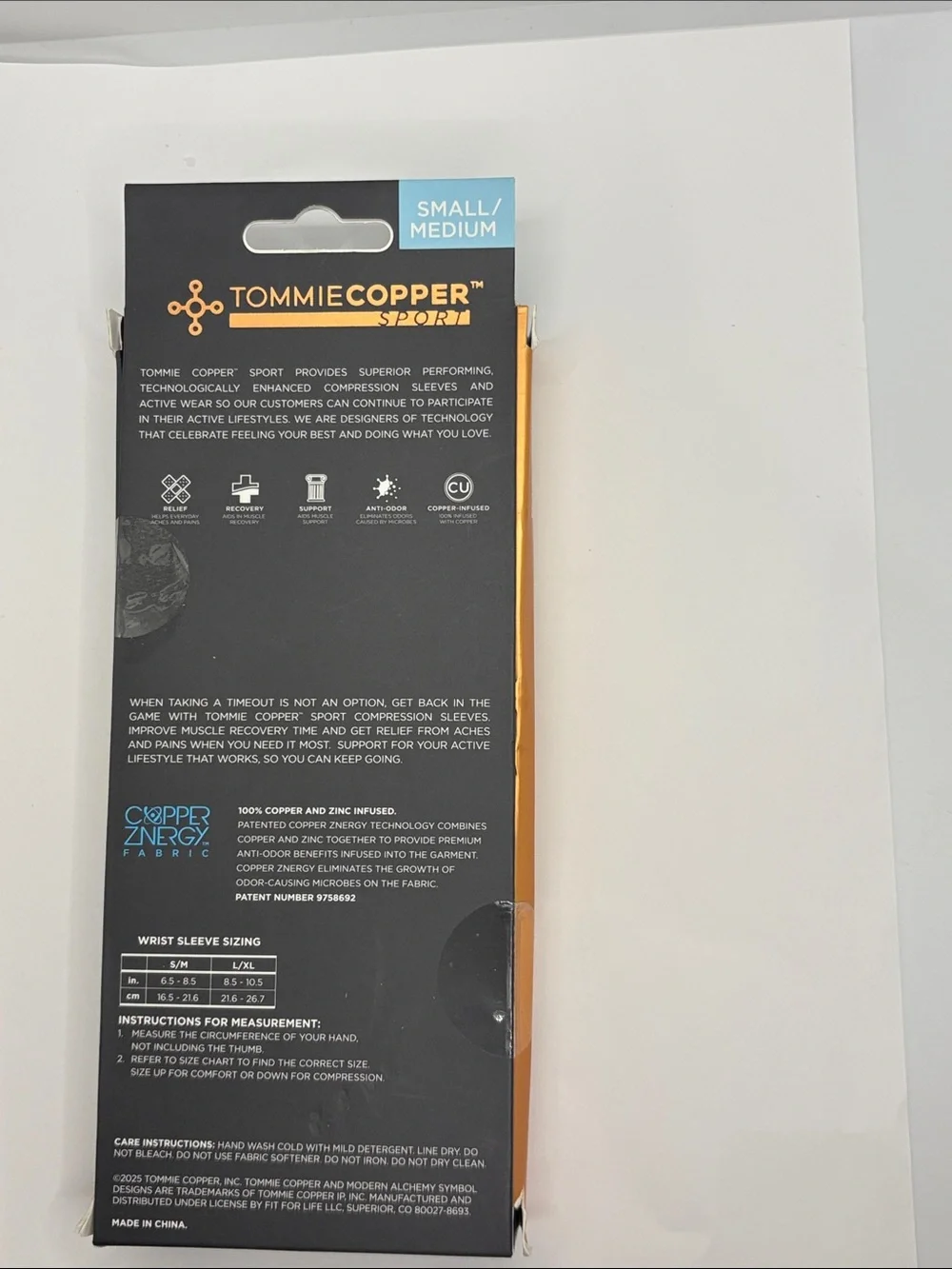Tommie Copper Sport Wrist Compression Sleeve (S/M, Black) unisex new 01-63176T